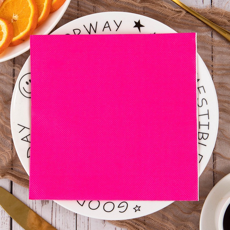 25cm Printed Solid-Color Napkins