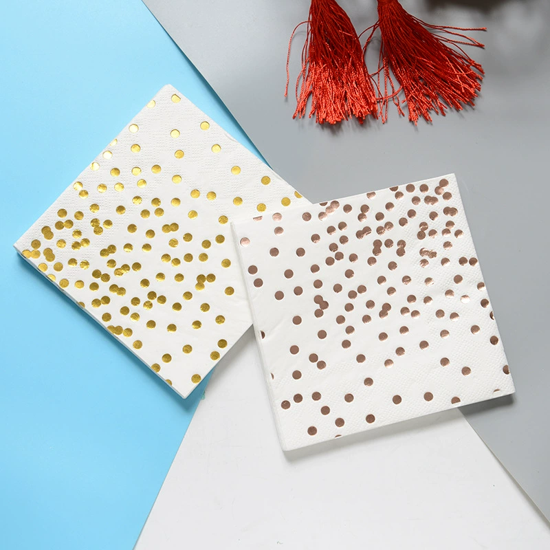 Polka-Dot Printed Paper Napkins