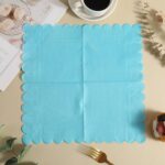 Solid Colors Lace-Edged Shaped Napkins