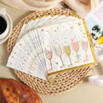 Gold Foil Gold-Stamped Wine Glass Paper Napkins