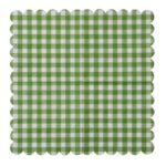 Printed Patterns Lace-Edged Green Plaid Napkins