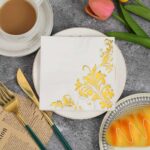Gold Foil Gold-Stamped White Square Paper