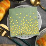Gold Foil Gold-Dotted Colorful Paper Napkins