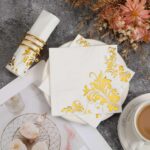Gold Foil Gold-Stamped White Square Paper