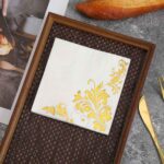 Gold Foil Gold-Stamped White Square Paper