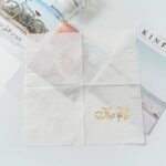 Gold Foil Colored Hot-Stamped Letter Napkins