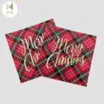 Gold Foil Christmas-Themed Red Hot-Stamped Napkins