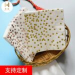 Gold Foil Polka-Dot Printed Paper Napkins