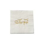 Gold Foil Colored Hot-Stamped Letter Napkins