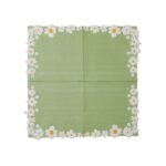 Natural Style Solid-Color Napkins with Daisy Print