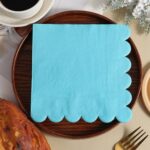 Solid Colors Lace-Edged Shaped Napkins