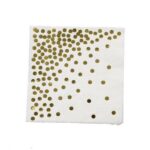 Gold Foil Polka-Dot Printed Paper Napkins