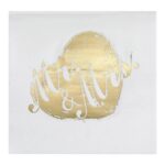Gold Foil Romantic Gold-Stamped Heart Napkins