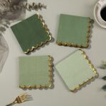 Gold Foil Gold-Stamped Lace Wedding Napkins
