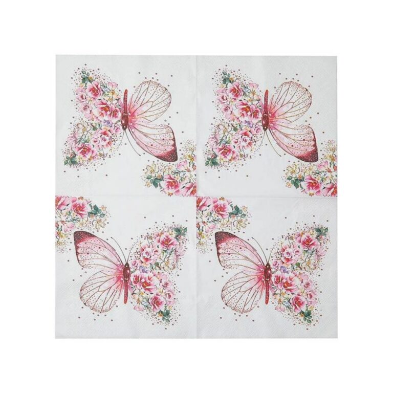 Printed Patterns Butterfly-Print Paper Napkins