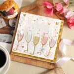 Gold Foil Gold-Stamped Wine Glass Paper Napkins