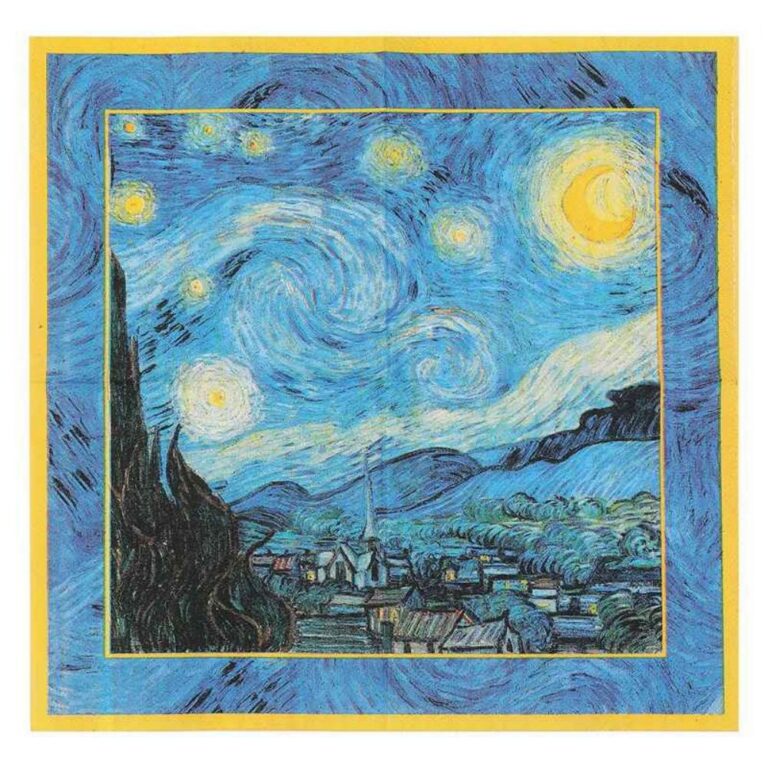 Printed Patterns Van Gogh's Starry Night Printed Napkins