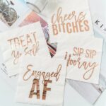 Gold Foil Colored Hot-Stamped Letter Napkins